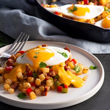 Beer Cheese Breakfast Hash